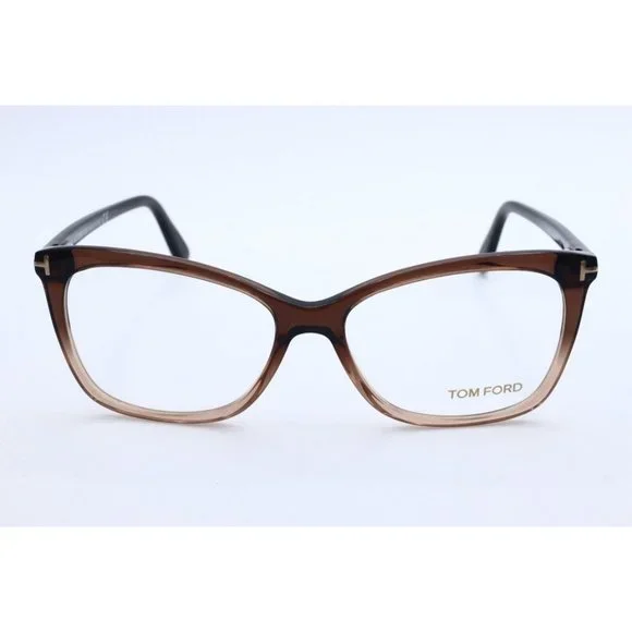 Authentic Tom Ford TF 5514 050 Cat Eye Dark Brown Eyeglasses Clear Lenses 54mm